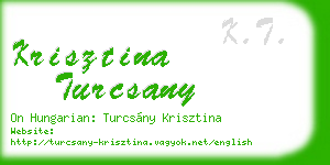 krisztina turcsany business card